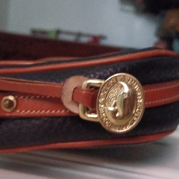 Dooney & Bourke Pebbled Leather Black/ Brown Leather  Crossbody - Picture 5 of 11